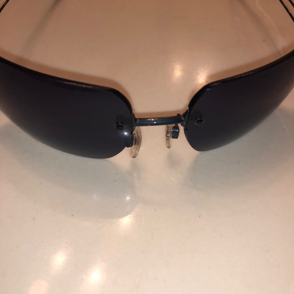 New Chanel Rectangular Rimless Sunglasses Blue - Picture 9 of 12